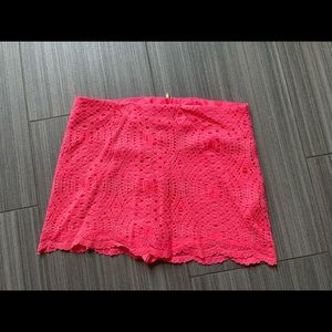 Lilly Pulitzer Alice Skort, Hot Coral Knotty Lace